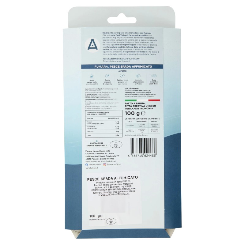 Pesce spada affumicato 100gr
