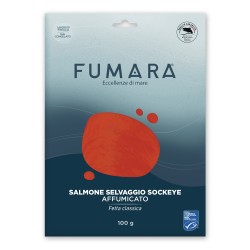 Salmone selvaggio Sockeye 100gr affumicato fetta classica