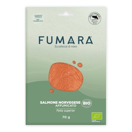 Salmone norvegese affumicato 70gr BIO fetta superior