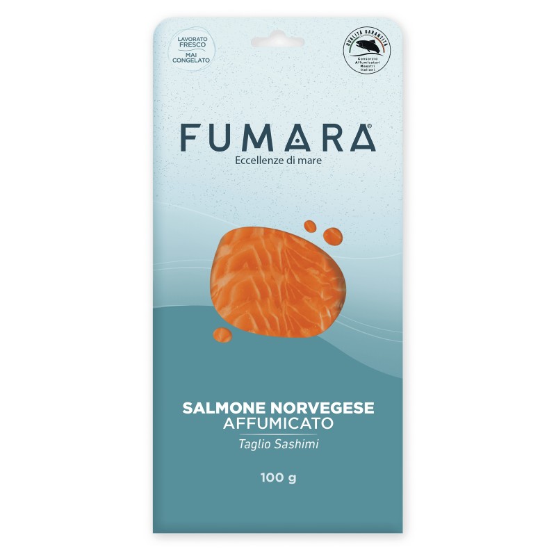 Salmone norvegese 100gr affumicato sashimi