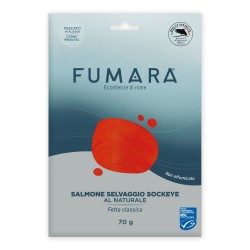 Salmone selvaggio Sockeye 70gr al naturale fetta classica
