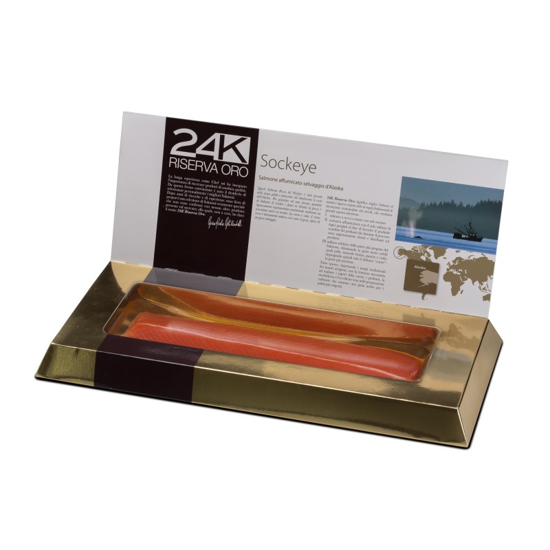 Cuore di salmone selvaggio Sockeye affumicato 350g 24K