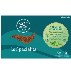 Salmone sashimi menta e basilico 300 g | Gusto fresco e aromatico