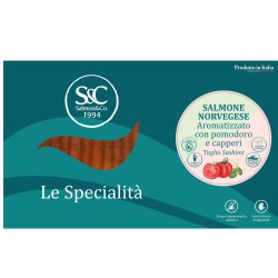 Salmone sashimi pomodoro e capperi 300 g | Ricetta gourmet