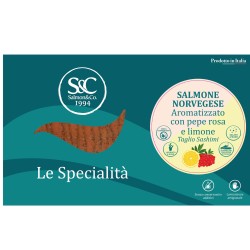 Salmone affumicato pepe e limone 300 g | Sashimi aromatizzato