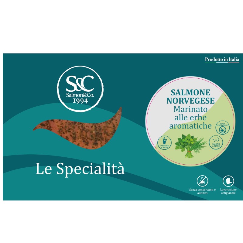 Salmone norvegese marinato alle erbe aromatiche 200g