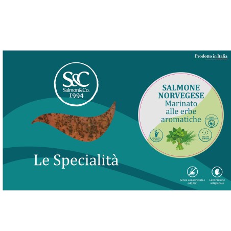 Salmone norvegese marinato alle erbe aromatiche 200g