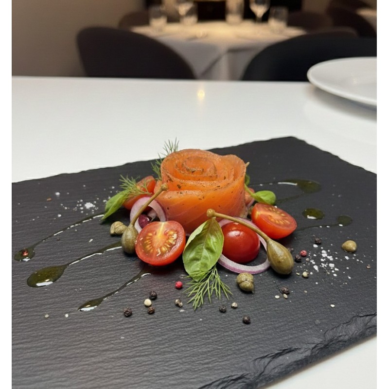 Salmone sashimi pomodoro e capperi 300 g | Ricetta gourmet