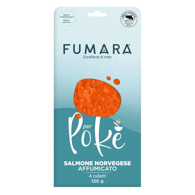 Salmone affumicato poké 120 g | Taglio per bowl