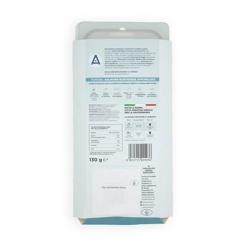 Salmone norvegese affumicato cuore 130 g | Selezione premium